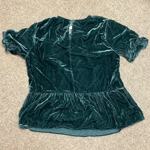 BNWT Madewell Velvet Smocked Tiered Top - Picture 4 of 4